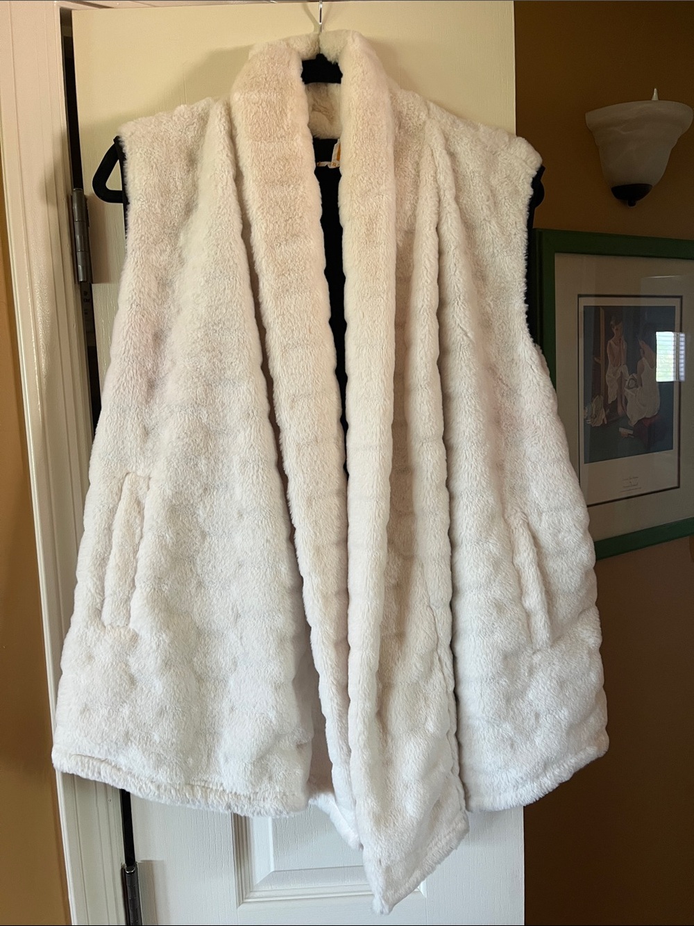 Lucy Brand super soft Faux Fur Vest - Cream